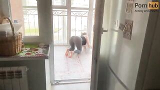 A stepmom was stuck on the balcony and of course I came to her rescue