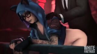 Hentai compilation with a lynx woman from Fortnite