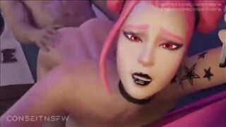 Hot compilation of hentai 3D scenes from Fortnite Haze with amazing animations