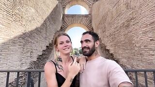 Date night in Rome turns into passionate and romantic sex