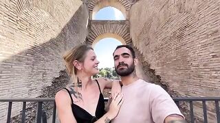 Date night in Rome turns into passionate and romantic sex