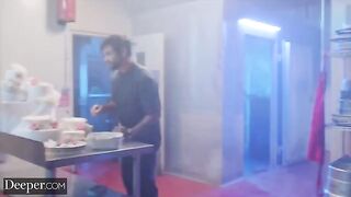 The baker competes with the man in the kitchen for Alyx Star