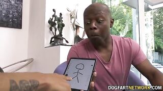 Cougar Dee Williams, landlord, gets two BBCs as rent in this steamy scene