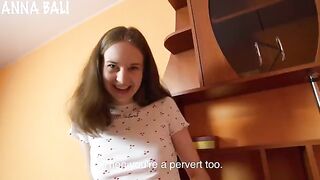 Babe found a toy in the bathroom and offered sex