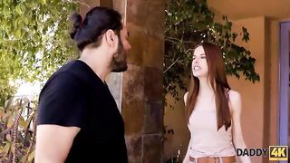 A young slim ginger gets fucked by a handsome old man on Daddy4K