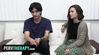 Doctor Aaliyah Love, a busty MILF, helps stepsiblings get intimate