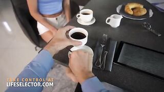 Foot fetish nanny Candee Licious gets her pussy railed in POV
