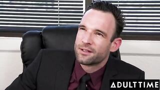 April Olsen gets fucked by her boss in his office hard