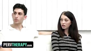 Doctor helps stepsiblings in a sexual therapy session