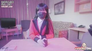 Yumeko Kakegurui lost a bet, no panties, no condom, raw sex, and cum swallowing