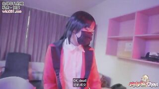 Yumeko Kakegurui lost a bet, no panties, no condom, raw sex, and cum swallowing