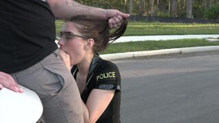 A female officer stops me and I end up in her way, big time