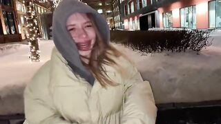 A pick-up guy fucks a young whore he found on the street without protection
