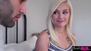 Guy’s stepsis unbuttoned her jeans, surprising him with a huge surprise