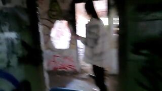 A walk with a Chihuahua around Gdynia Orłowo, exploring abandoned buildings and public intimacy