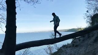 A walk with a Chihuahua around Gdynia Orłowo, exploring abandoned buildings and public intimacy