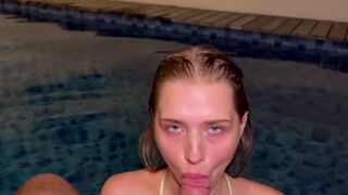 A girl from California likes swimming and getting fucked in the pool