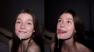 A pretty amateur has sex hard and is strangled with sperm - MIRARI