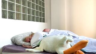 I calmed down my stepsister who had a nightmare, it was very scary