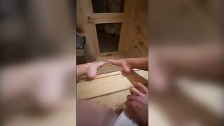 This guy masturbates while I'm in sauna... I SEE HIM AND I SUCK HIM UNTIL HE COMES