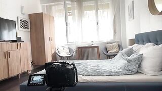 The guy has a short goodbye fuck with a sexy woman