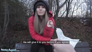 Czech babe Dominno gets her big tits banged in a hotel room by Public Agent