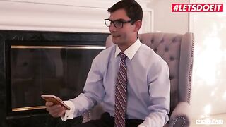 Lawyer fucked Gina Valentina and her friends in a steamy foursome