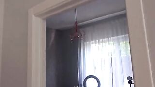 The girl was fucked by an electrician while her husband was in the mall