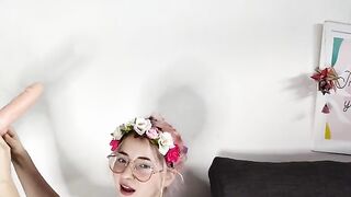 Pretty baby from Argentina masturbates with her toy