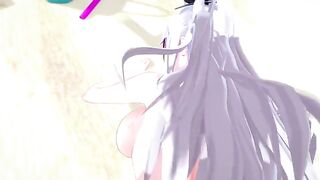 Hentai waifu Prinz Eugen gets her pussy railed in POV style
