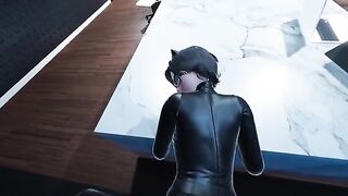 Catwoman Pov in the office - a hot DC parody scene