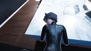 Catwoman Pov in the office - a hot DC parody scene