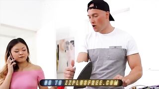 Asian babe Lulu Chu gets fucked by Zac Wild in a steamy scene