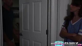 Pervert stepdad bangs tight teen pussy with big dick