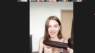 Five college girls organize a Zoom lesbian orgy with toys