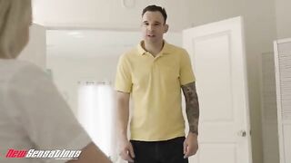 Young babe Britt Blair gets fucked by her dad’s boss hard