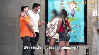 Two hot Mexican teens picked up from the bus stop for some intense action