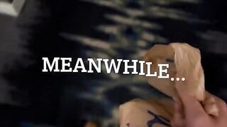 A blue-haired star begs the delivery guy to fuck her in this steamy Casting Curvy scene