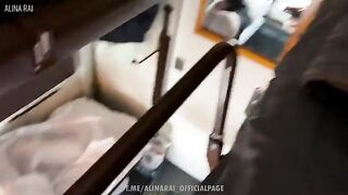 A stepson gets fucked by his gorgeous stepmom on a train