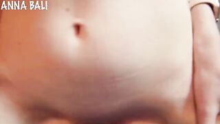 A girl is having fun with her friend, exploring new sensations together