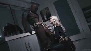 Deadpool fucked hard by Captain Marvel in an epic parody scene