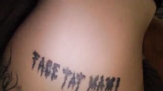 The couple has a passionate and rough sex, finishing with a creampie