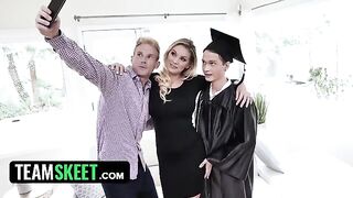 Busty stepmom Kenzie Taylor rewards her stepson with wet pussy on a special day