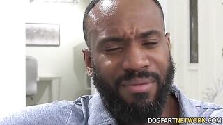 Avery Black, the hot babysitter, takes care of a fat black cock in this steamy scene