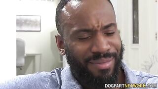 Avery Black, the hot babysitter, takes care of a fat black cock in this steamy scene