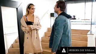 Aiden Ashley gets her pussy smashed for being cheeky and bold