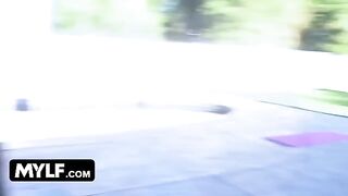 The sexy MILF Tia Cyrus gets her pussy railed by the landlord in yoga pants