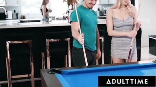 Two roommates Paige Owens and Kay Lovely fuck with a young guy in a steamy ADULT TIME scene