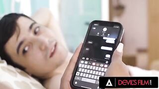Unsatisfied Sophia Leone fucks in front of her BF
