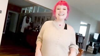 Proxy Paige gets her asshole gapped by a massive pasta fork in a steamy scene